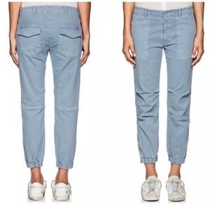 Nili Lotan French Military Cropped Pants Slate Dusty Blue 2 Joggers
